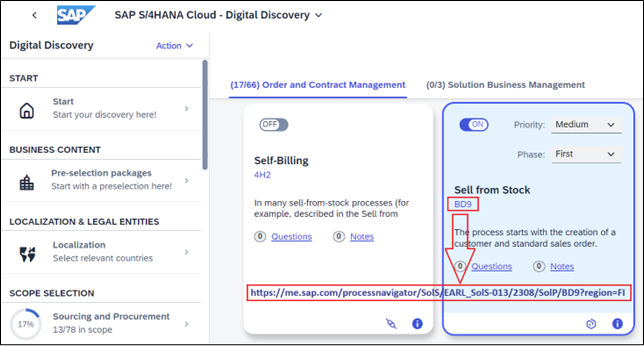 SAP Signavio Process Navigator integraatio DDA työkalussa